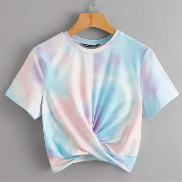 Twist Hem Tie Dye Tee - Picture 2 of 5
